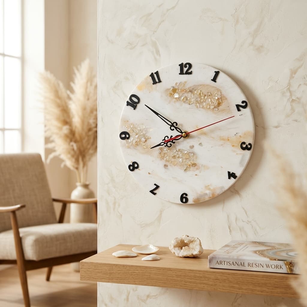 Ethereal Sandstone Wall Clock
