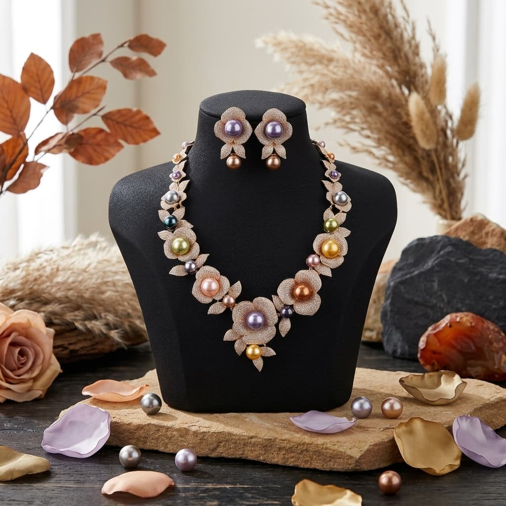 Floral Symphony Necklace Set