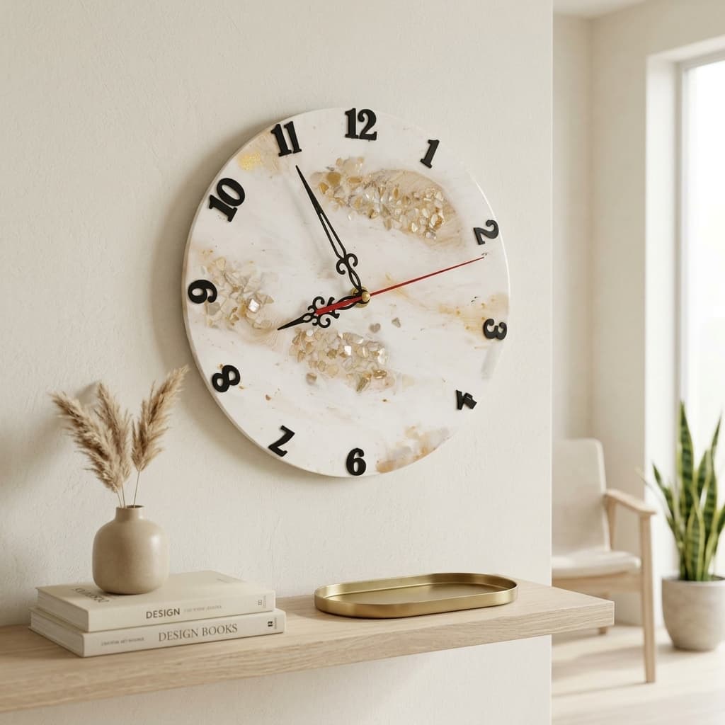 Ethereal Sandstone Wall Clock