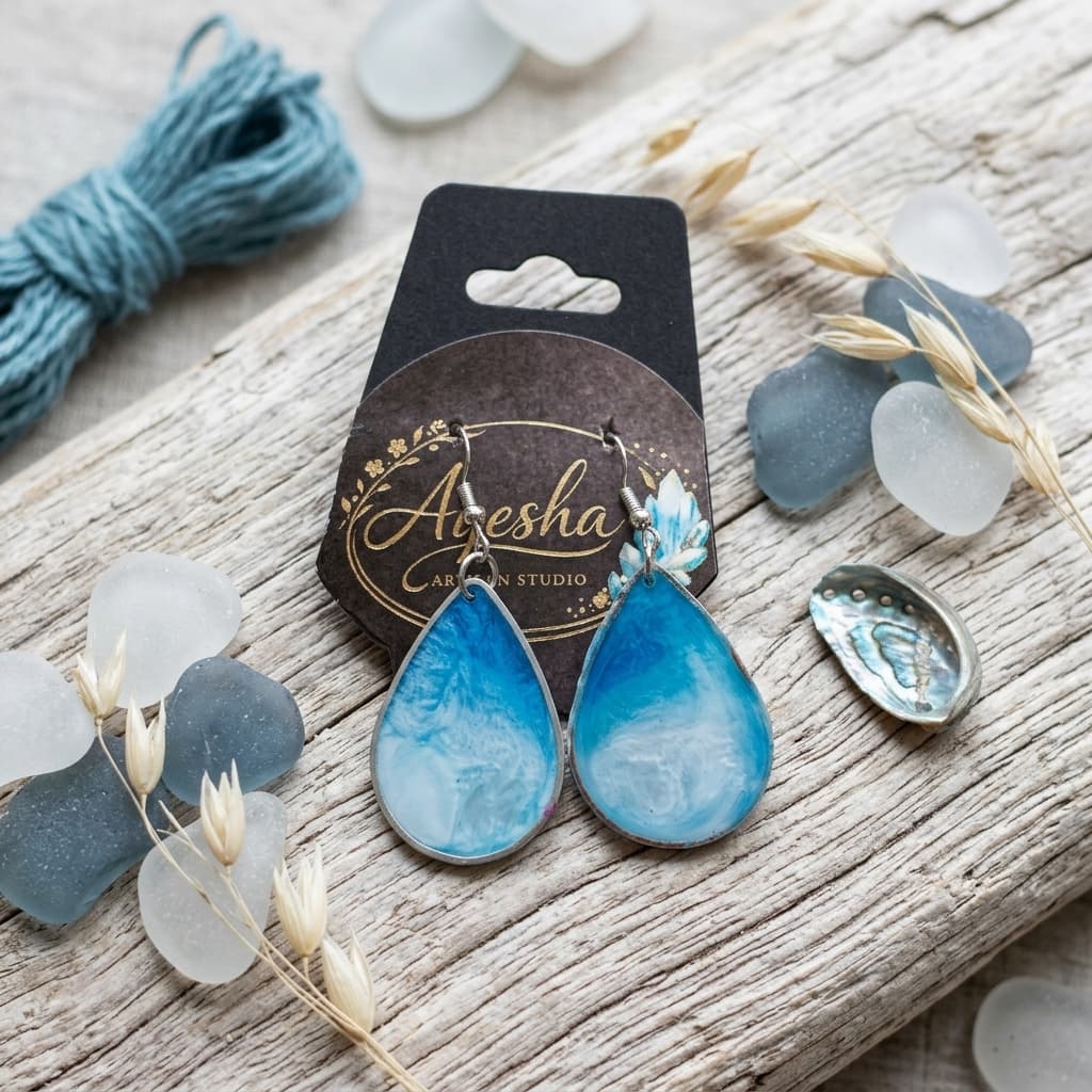 Ocean Whisper Teardrop Earrings