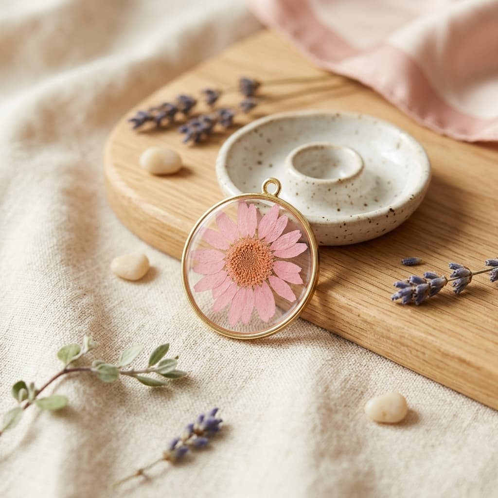 Petal Whisper Resin Pendant