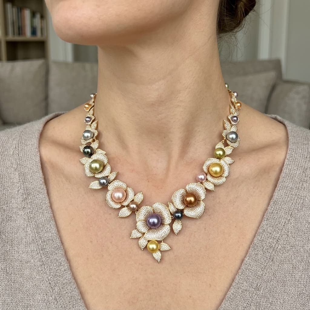 Floral Symphony Necklace Set