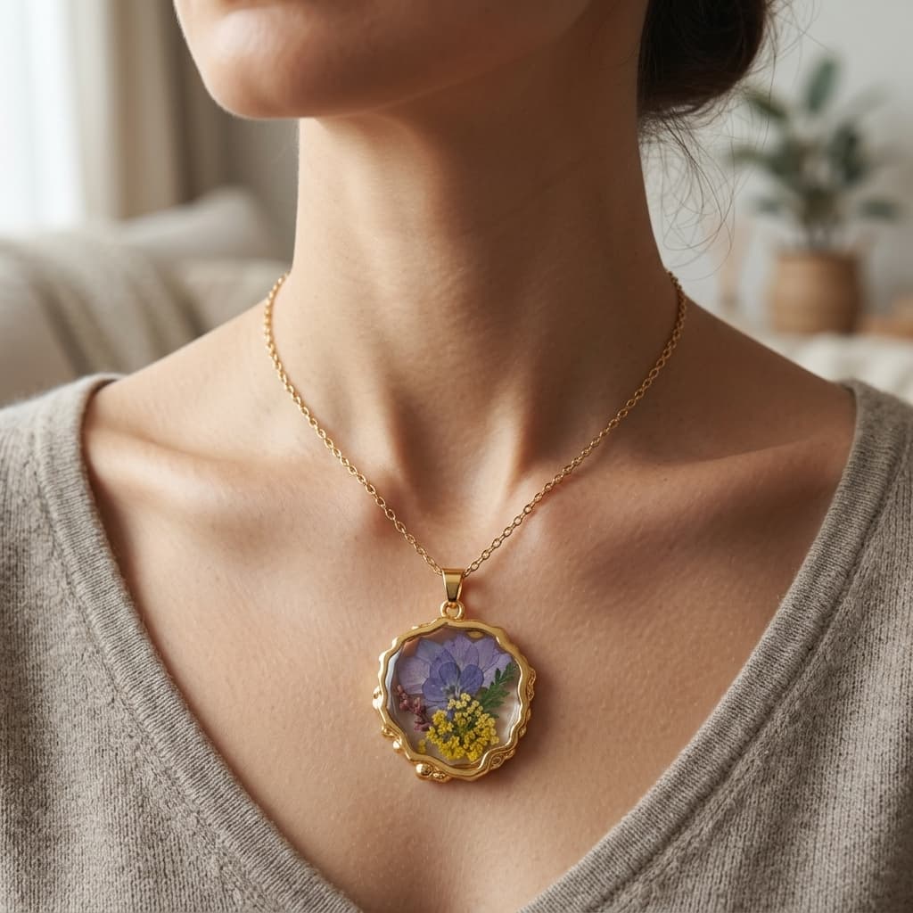 Golden Bloom Botanical Necklace