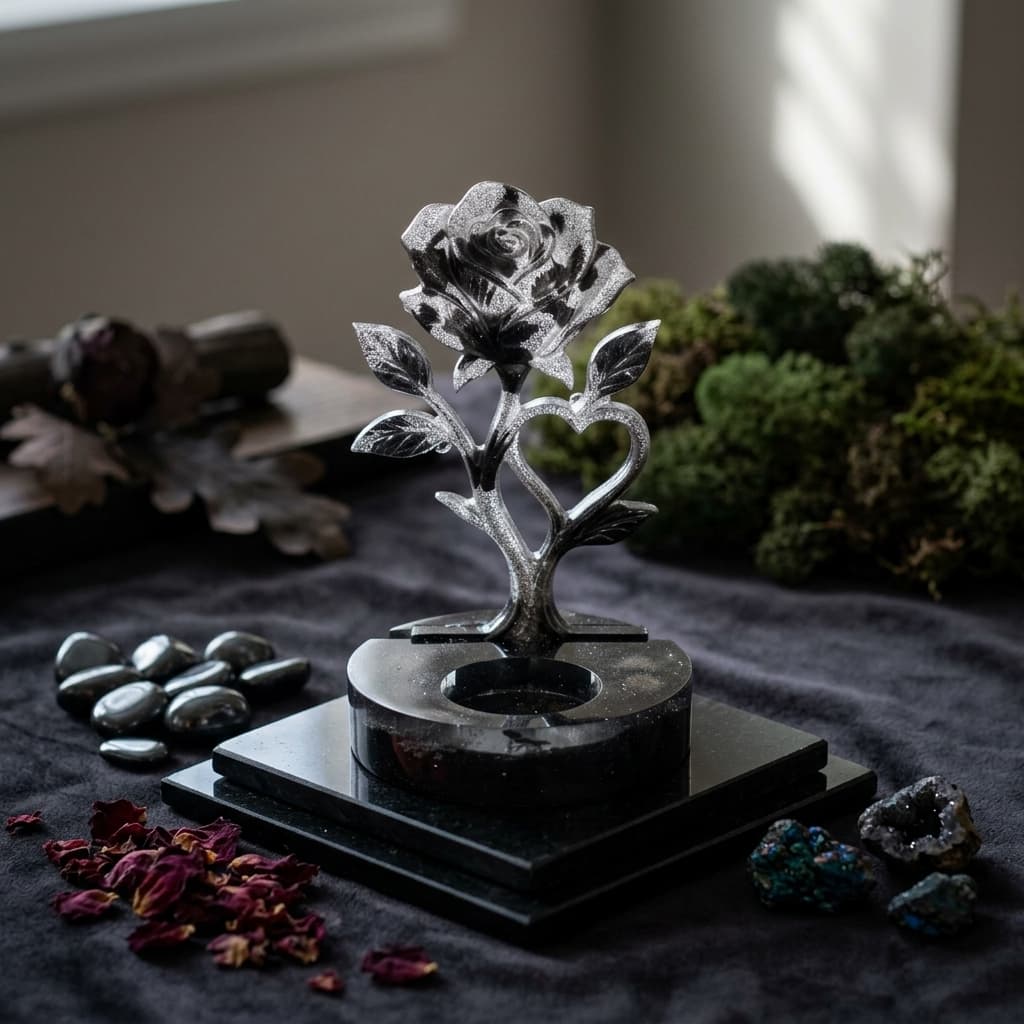 Noir Rose Keepsake Sculpture